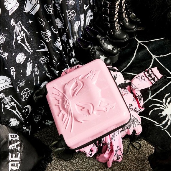 Baby Pink Dolls Home Pretty Positive Cattitude Rolling Suitcase (Do Not Bundle) - Picture 4 of 5